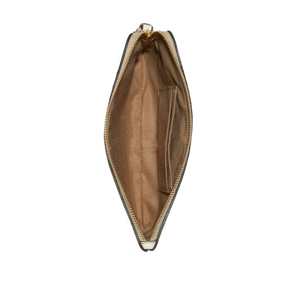 Coach Large Corner Zip Wristlet In Signature Canvas With Tiger